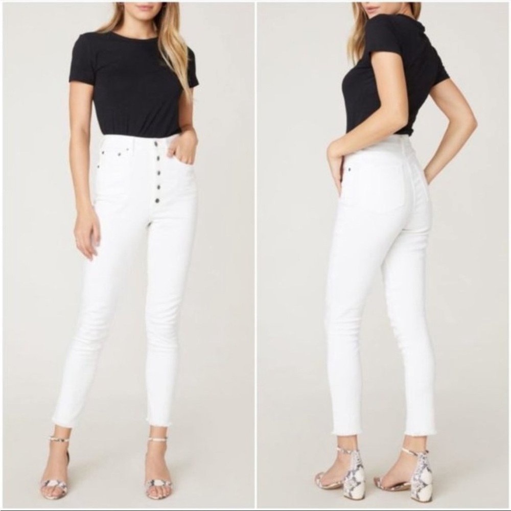 JACK BY BB DAKOTA High Rise Button Fly White Jeans Size 25